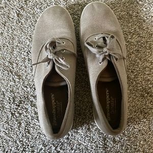 Lightly used grey grasshopper shoes